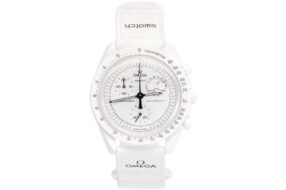 Swatch x Omega Bioceramic Moonswatch Mission to the Moonphase Snoopy White