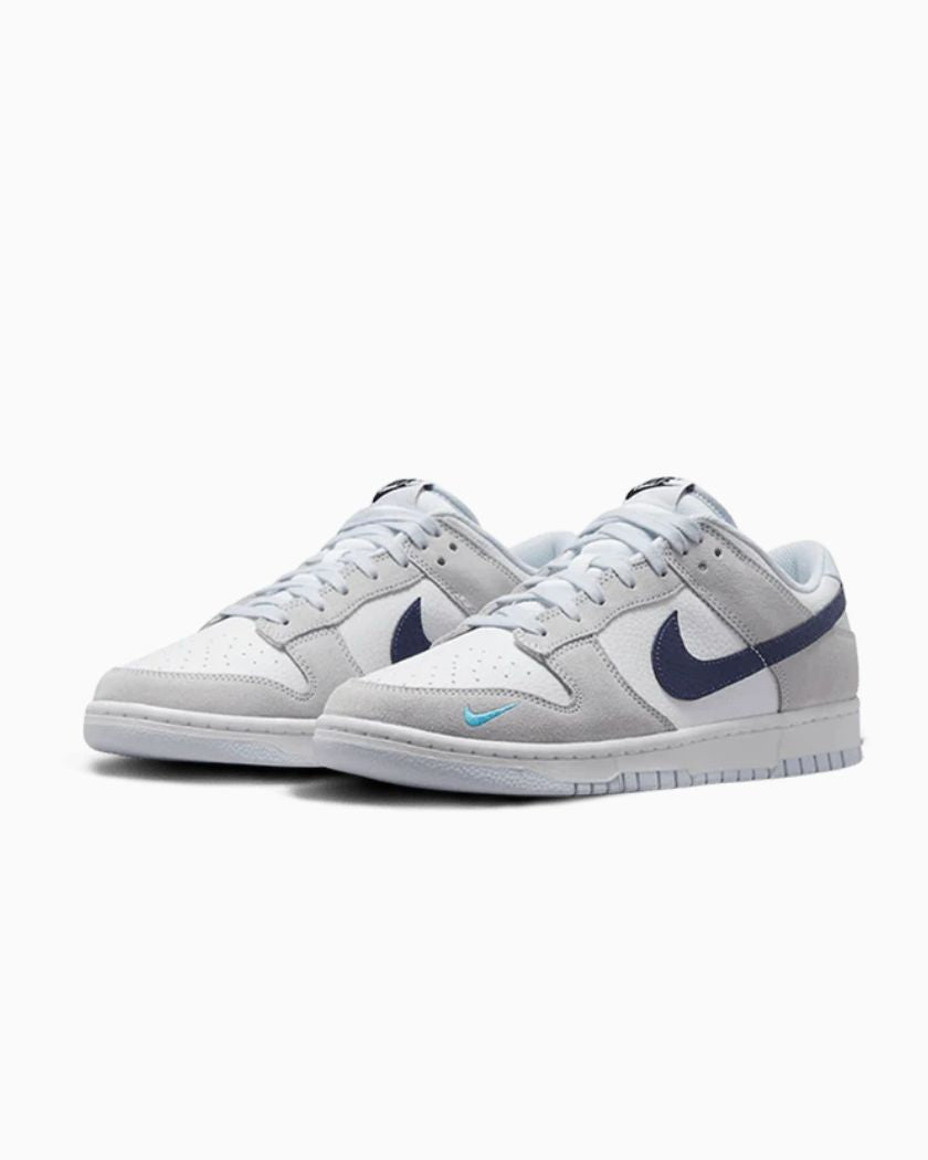 Nike Dunk Low White Grey Mini Swoosh