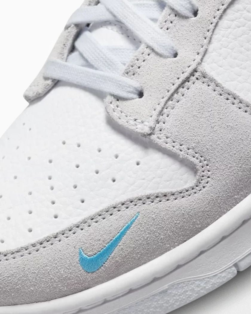 Nike Dunk Low White Grey Mini Swoosh