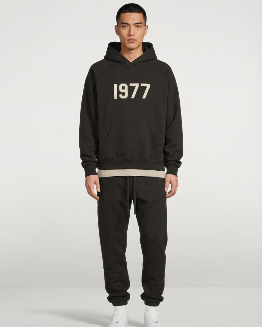 Fear of God Essentials Hoodie 1977 Iron Black 