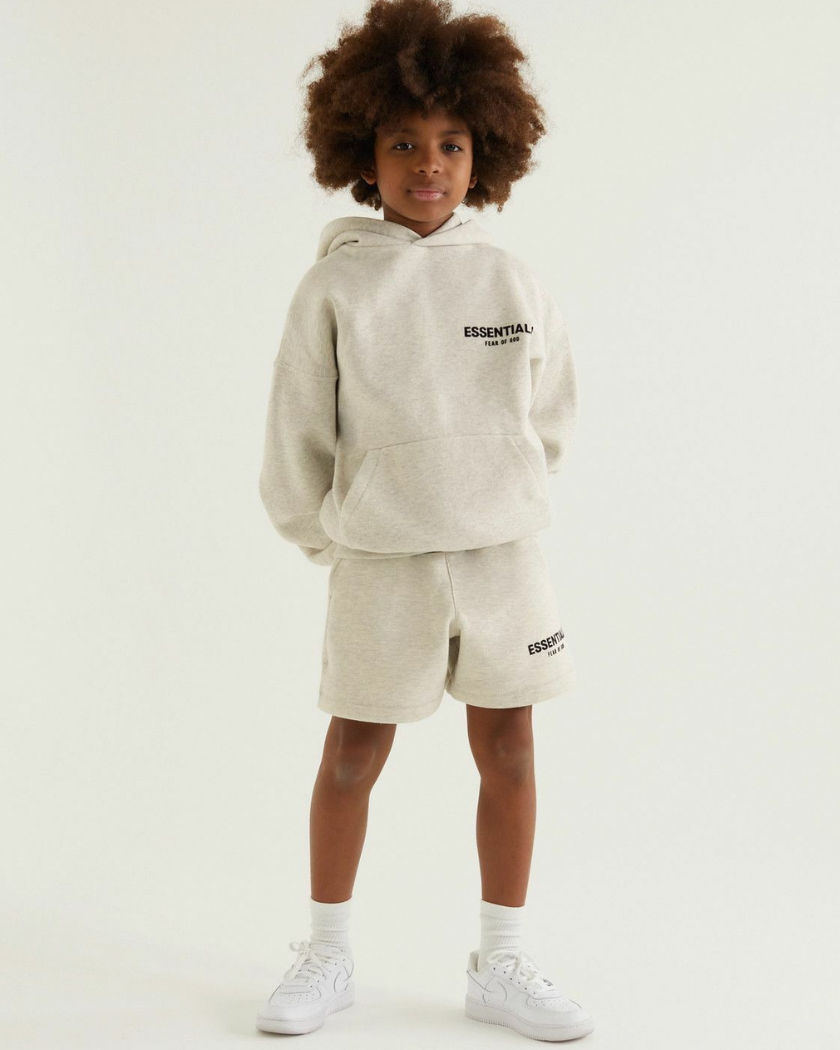 Fear of God Essentials Hoodie Light Oatmeal Kids