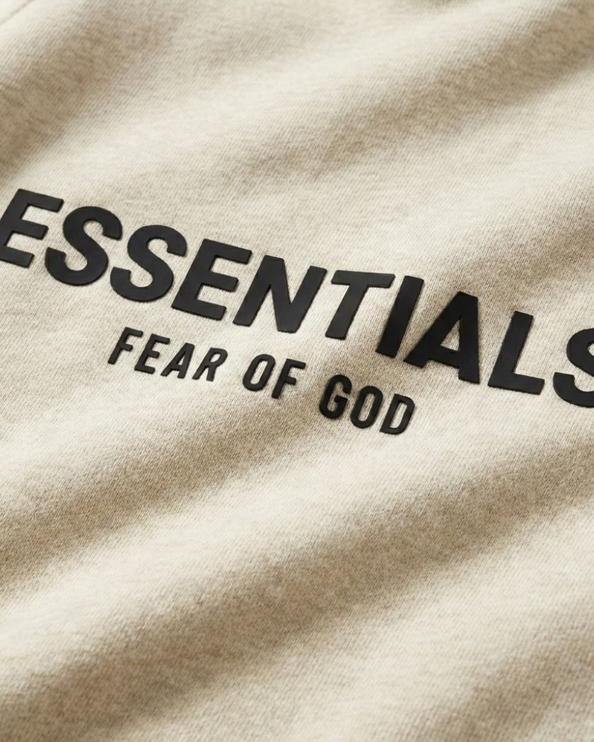 Fear of God Essentials Hoodie Light Oatmeal Kids