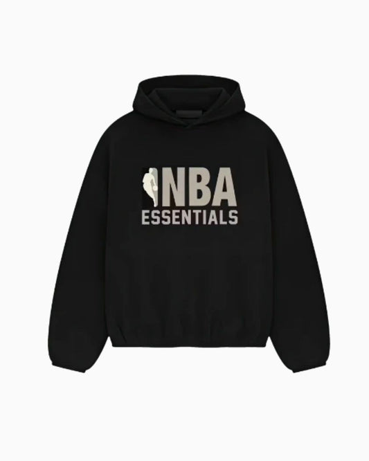 Fear of God Essentials Hoodie NBA Black Grey 
