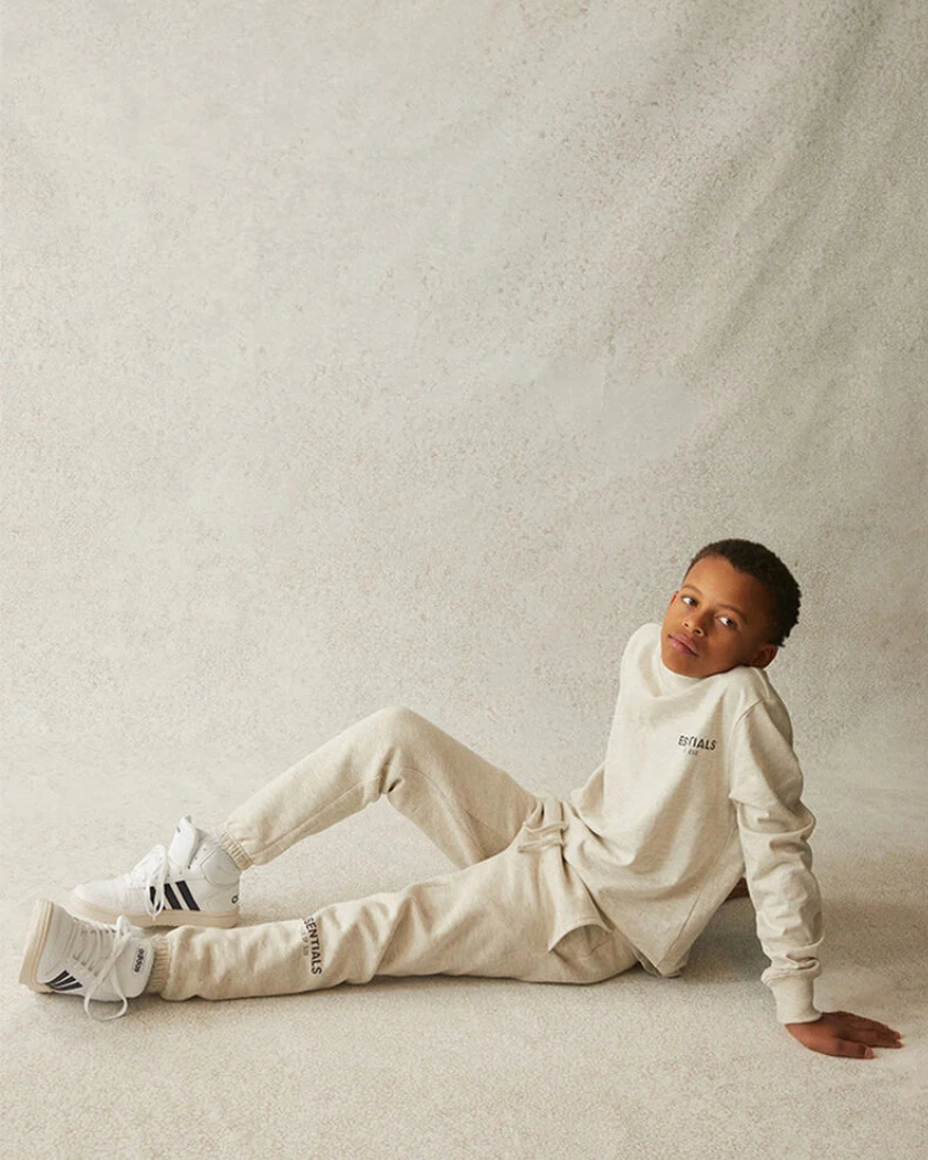 Fear of God Essentials Sweatpants Light Oatmeal Kids
