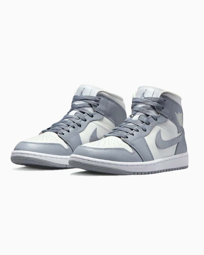 Air Jordan 1 Mid Grey Sail Stealth