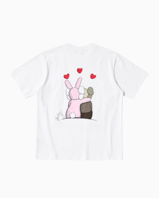 KAWS x Uniqlo Warhol UT Graphic White Pink