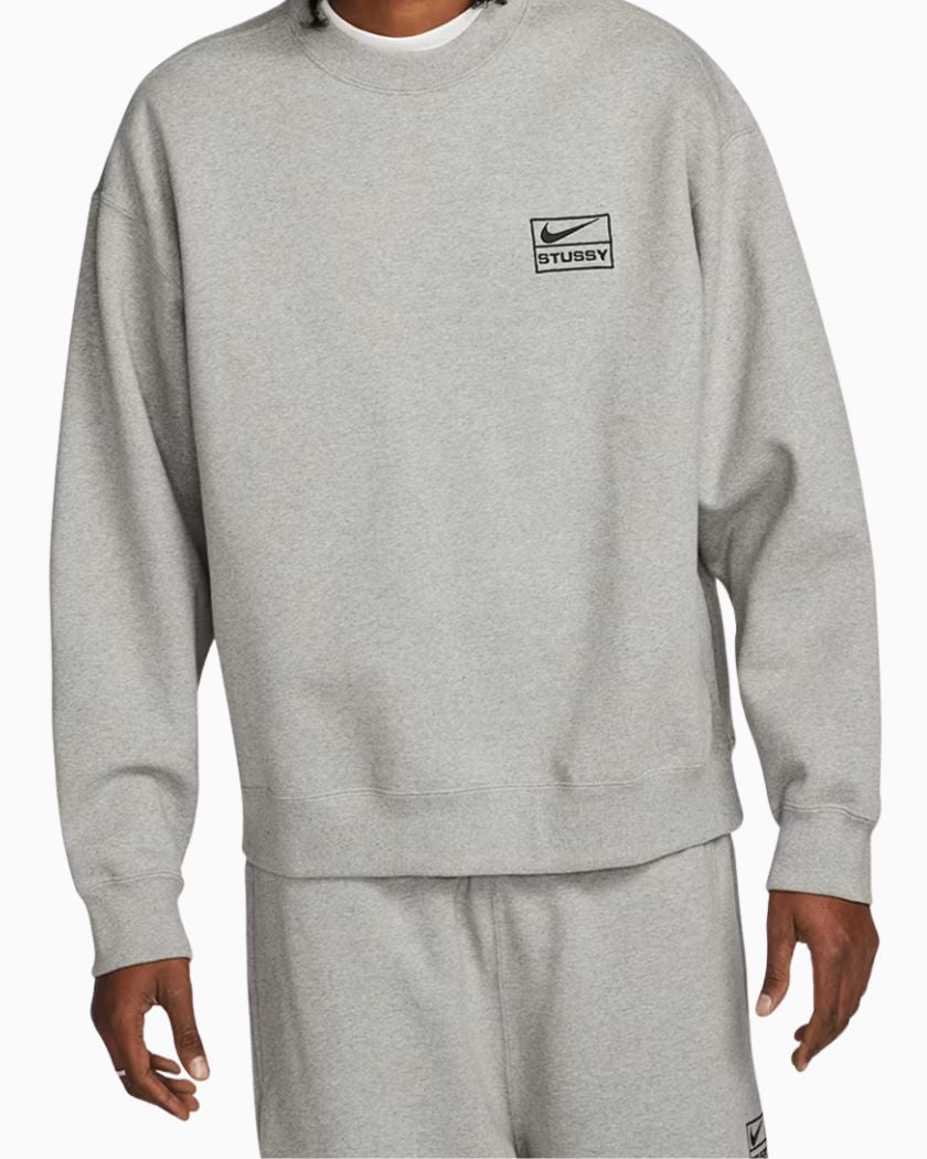 Nike x Stussy Crew Fleece Grey
