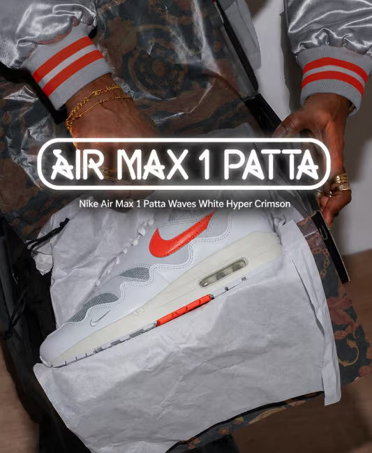 Nike Air Max 1 Patta Waves White Hyper Crimson