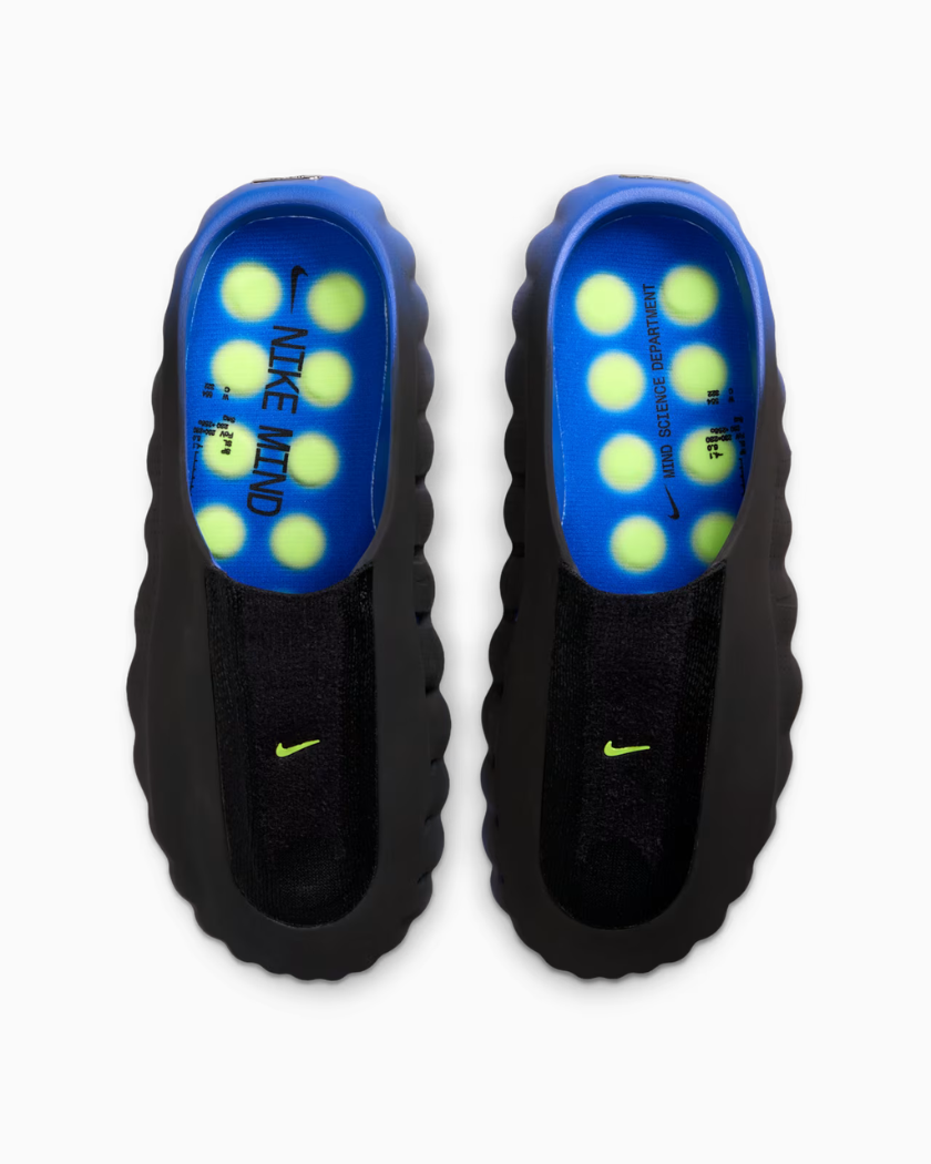 Nike Mind 001 Flyknit Slide Hyper Royal Black