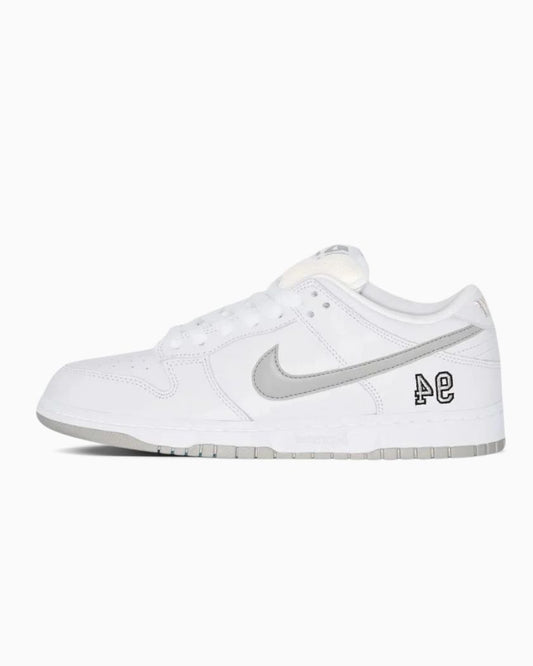 Nike SB Dunk Low Supreme 94 White Metallic Silver