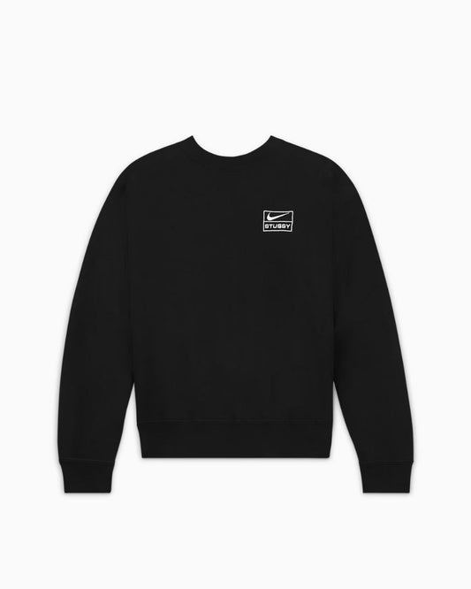 Nike x Stussy Wash Crew Fleece Black