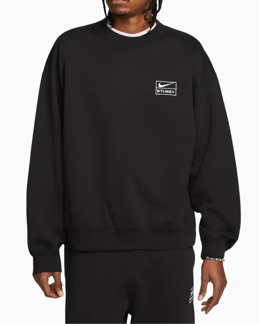 Nike x Stussy Wash Crew Fleece Black