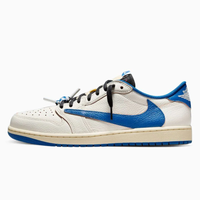 Air Jordan 1 Retro Low OG SP Fragment x Travis Scott Sail Military Blue