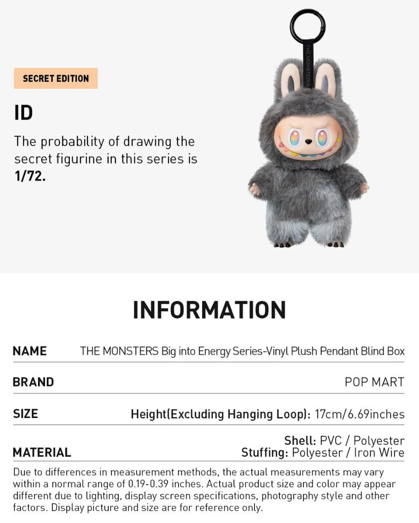 Pop Mart Labubu The Monsters Big into Energy Series