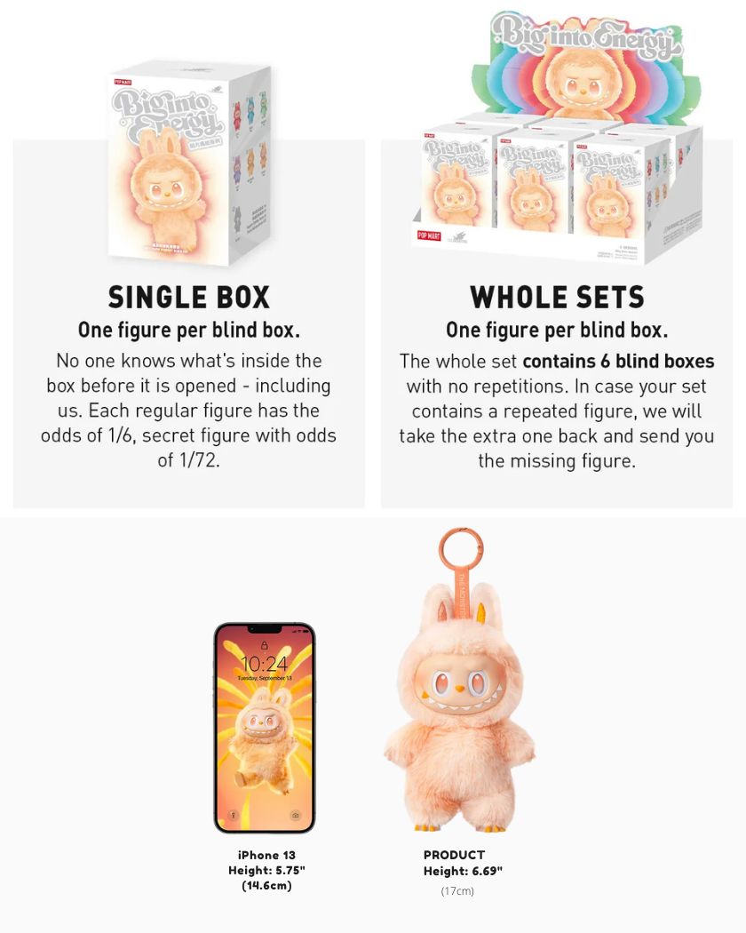 Pop Mart Labubu The Monsters Big into Energy Series