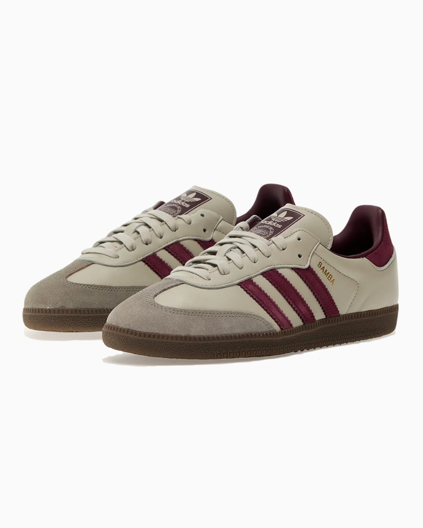 Adidas Samba OG Putty Grey Maroon