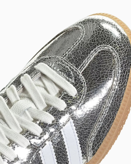 Adidas Samba OG Silver Metallic Cracked 