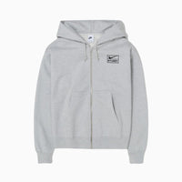 Stussy x Nike Fleece Zip Hoodie Grey Heather (FW25)