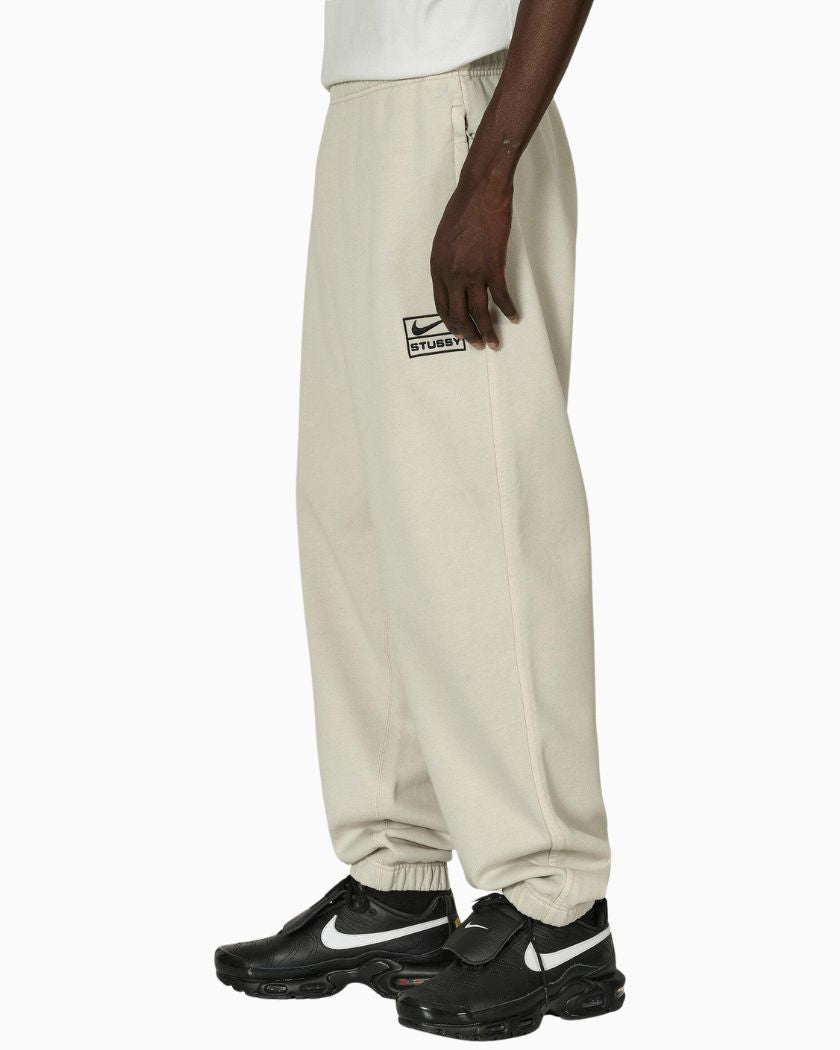 Stussy x Nike Pigment Dyed Fleece Pant Light Bone