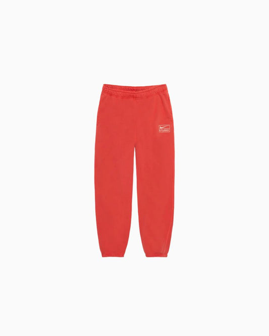 Stussy x Nike Pigment Dyed Fleece Sweatpants Habanero Red