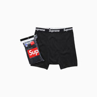 Supreme Hanes Boxer Black ( 4 Pack )