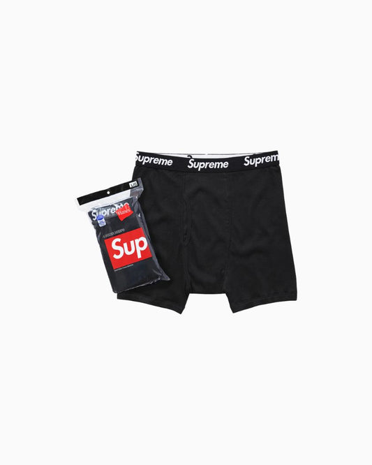 Supreme Hanes Boxer Black ( 4 Pack )