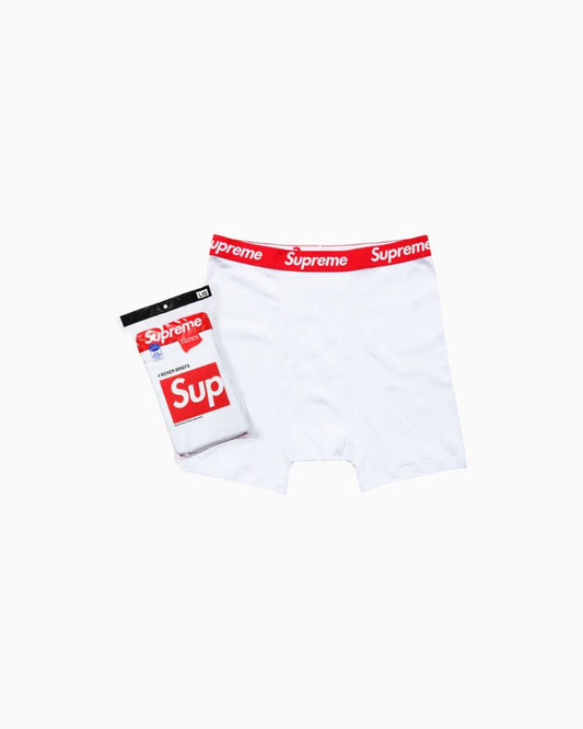Supreme Hanes Boxer White ( 4 Pack )