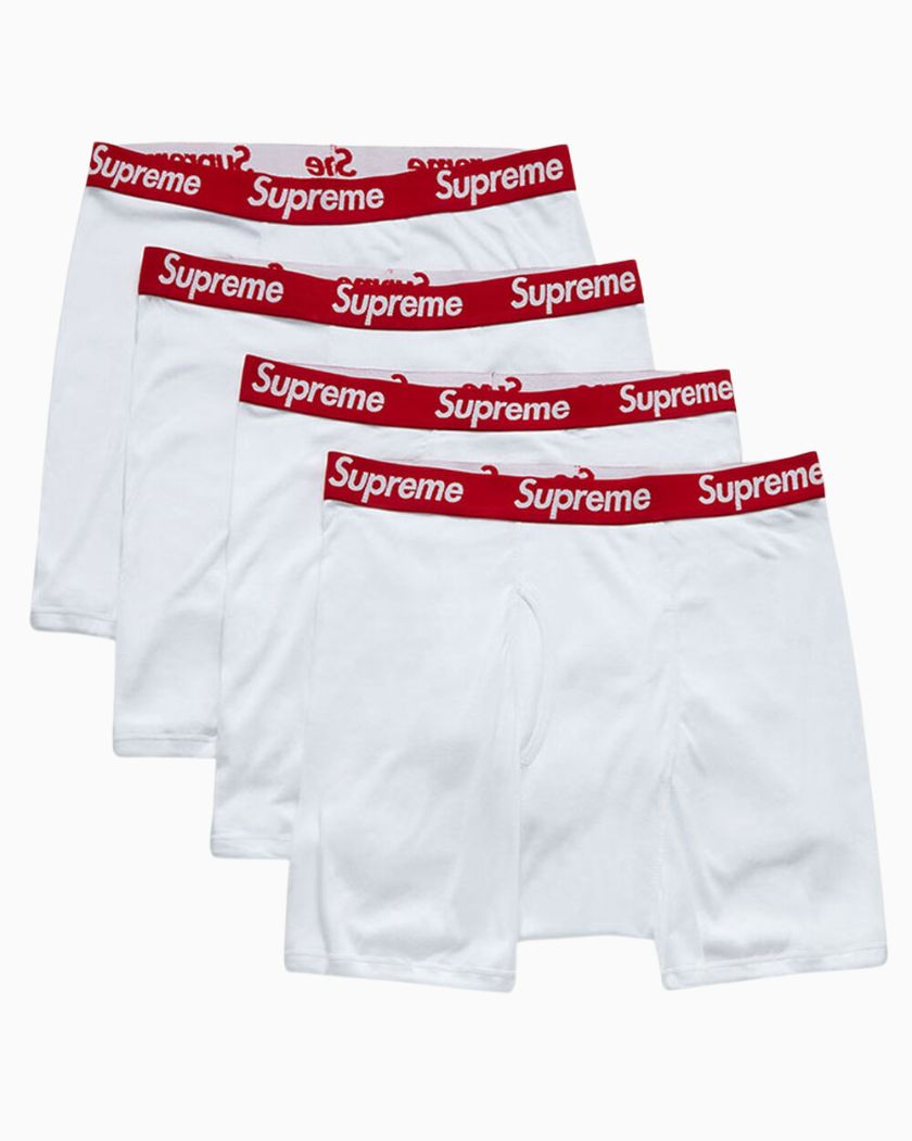 Supreme Hanes Boxer White ( 4 Pack )