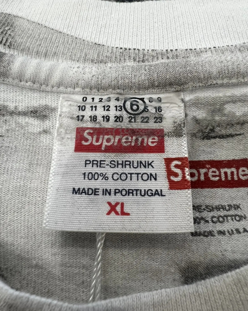 Supreme MM6 Maison Margiela Box Logo Tee White