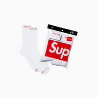 Supreme Hanes Crew Socks White ( 4 pack )