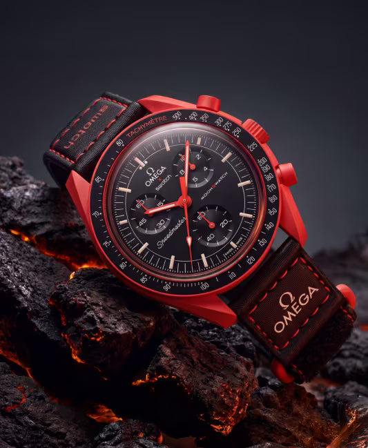Swatch x Omega Bioceramic Moonswatch Mission on Earth - Lava