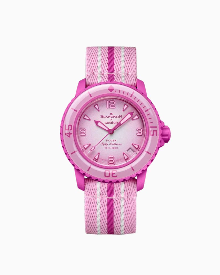 Swatch X Blancpain Fifty Fathoms Pink Ocean