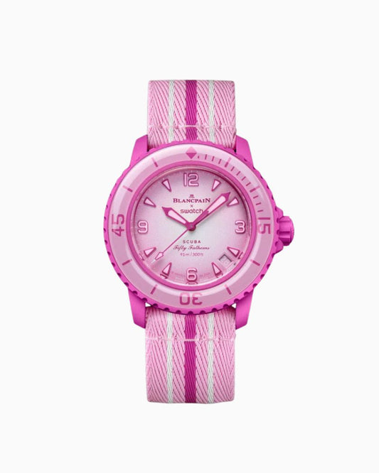 Swatch X Blancpain Fifty Fathoms Pink Ocean