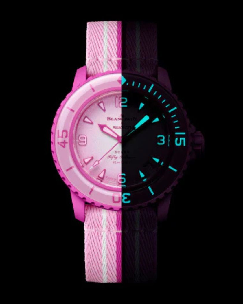 Swatch X Blancpain Fifty Fathoms Pink Ocean