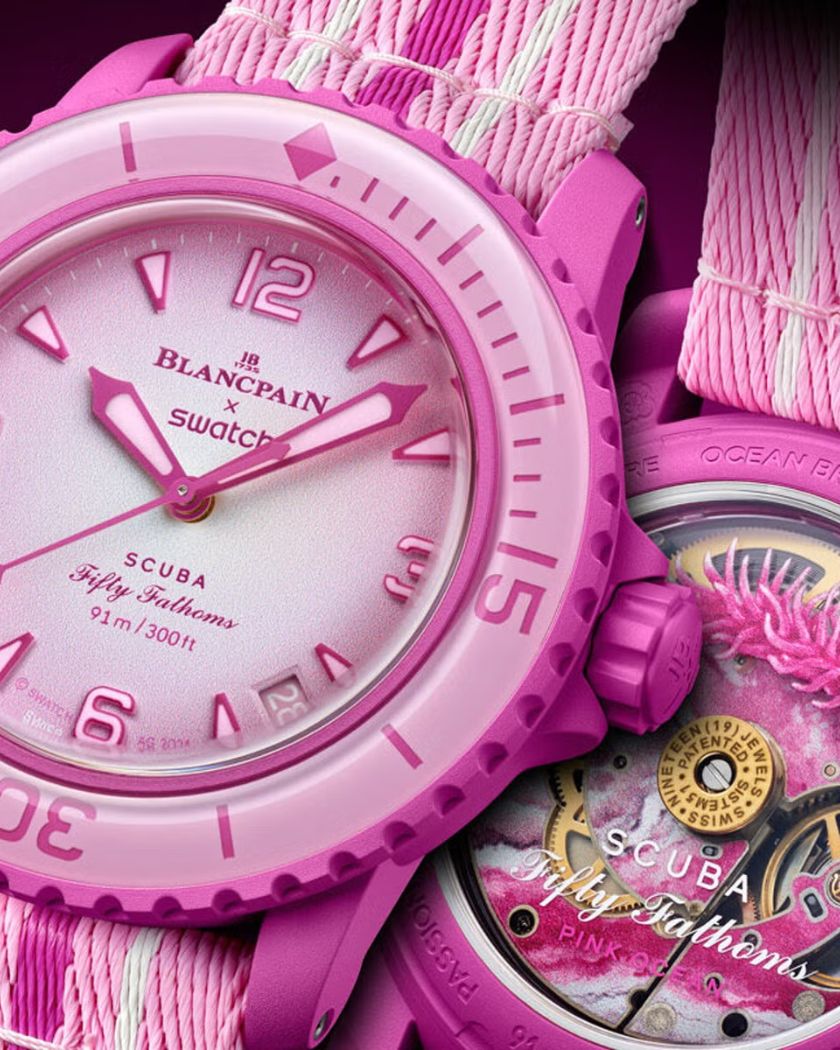 Swatch X Blancpain Fifty Fathoms Pink Ocean
