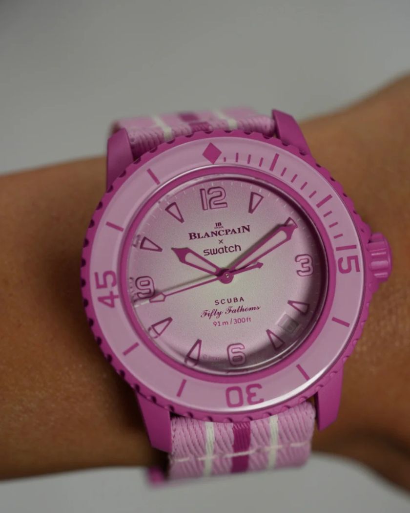 Swatch X Blancpain Fifty Fathoms Pink Ocean