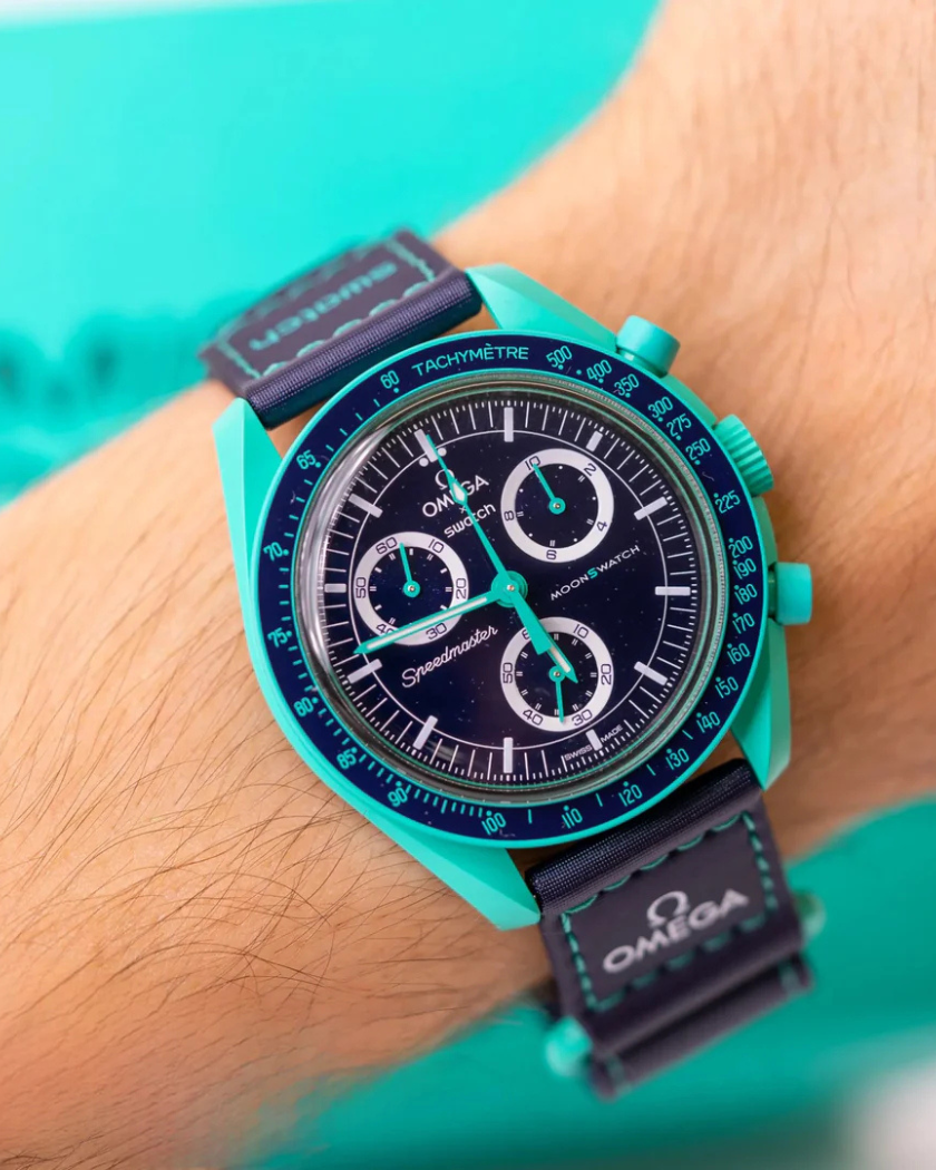 Swatch x Omega Bioceramic Moonswatch Mission on Earth - Polar Lights 