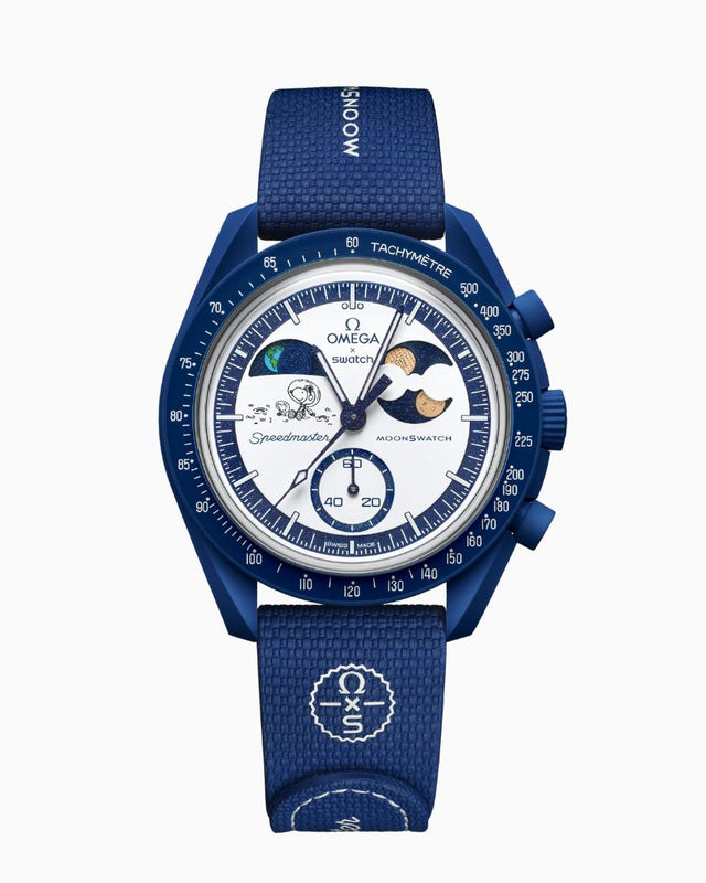Swatch x Omega Bioceramic Moonswatch Mission To Earthphase Moonshine Snoopy Gold - SO33N702L