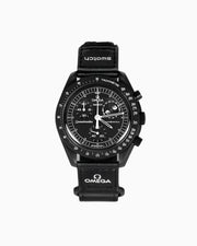 Swatch x Omega Bioceramic Moonswatch Mission to Moonphase Snoopy Black